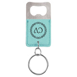 Rectangle Bottle Opener Keychain - Laser Engraved Drinkware