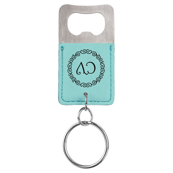 Rectangle Bottle Opener Keychain - Laser Engraved Drinkware
