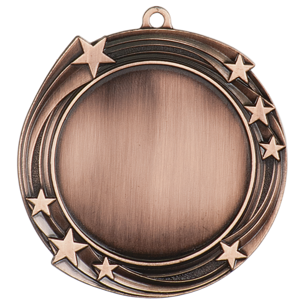 Swirling Star Insert Holder Medal - Custom Engraved Award