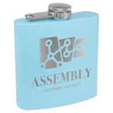 3 Oz Powder Coated Flask - Laser Engraved Drinkware
