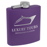 3 Oz Powder Coated Flask - Laser Engraved Drinkware