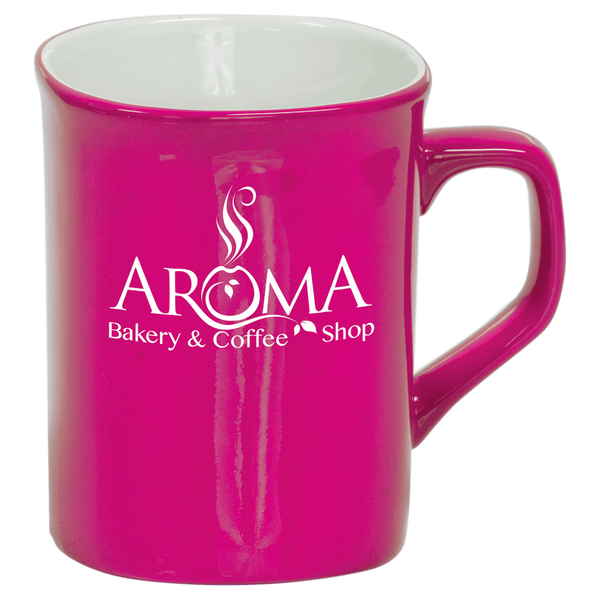 10 Oz Ceramic Rounded Corner Mug - Laser Engraved Ceramic