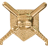 Crossed Bats Lapel Pin - Custom Laser Engraved
