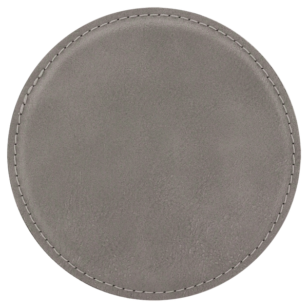 Round Leatherette Coaster (Single) - Laser Engraved Drinkware