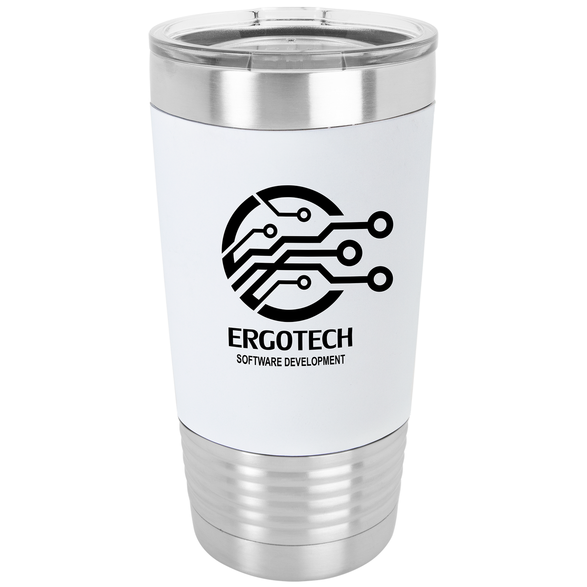 20 Oz Silicone Grip Tumbler - Laser Engraved Drinkware