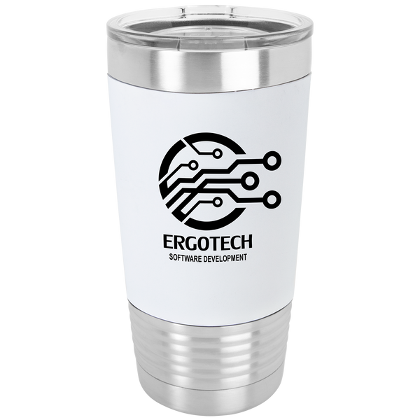 20 Oz Silicone Grip Tumbler - Laser Engraved Drinkware