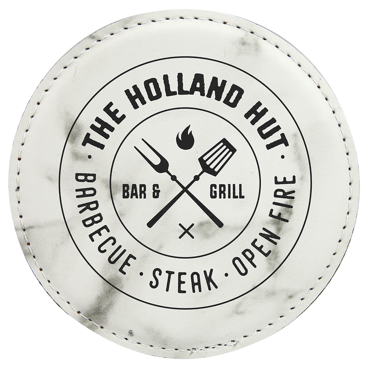 Marble Round Coaster - Laser Engraved Drinkware