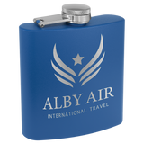 3 Oz Powder Coated Flask - Laser Engraved Drinkware