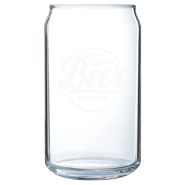 16 Oz Can Glass - Laser Engraved Drinkware