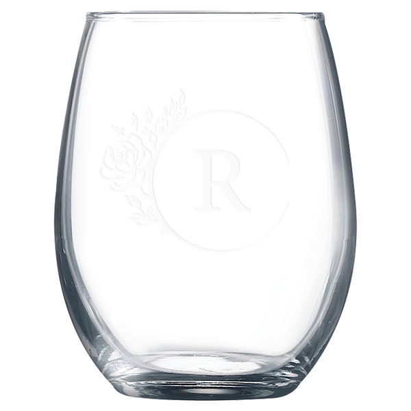 9 Oz Stemless Wine Glass - Laser Engraved Drinkware