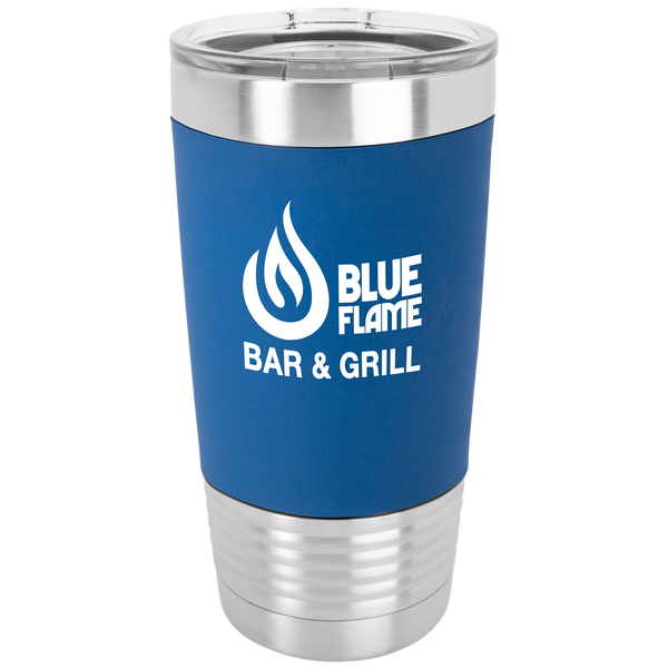 20 Oz Silicone Grip Tumbler - Laser Engraved Drinkware