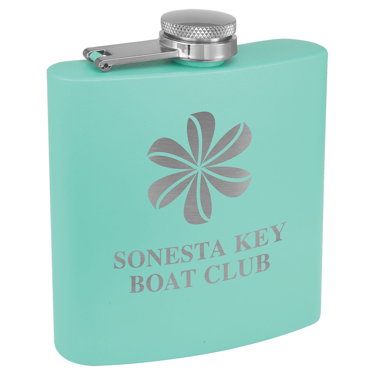 3 Oz Powder Coated Flask - Laser Engraved Drinkware