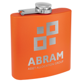 3 Oz Powder Coated Flask - Laser Engraved Drinkware
