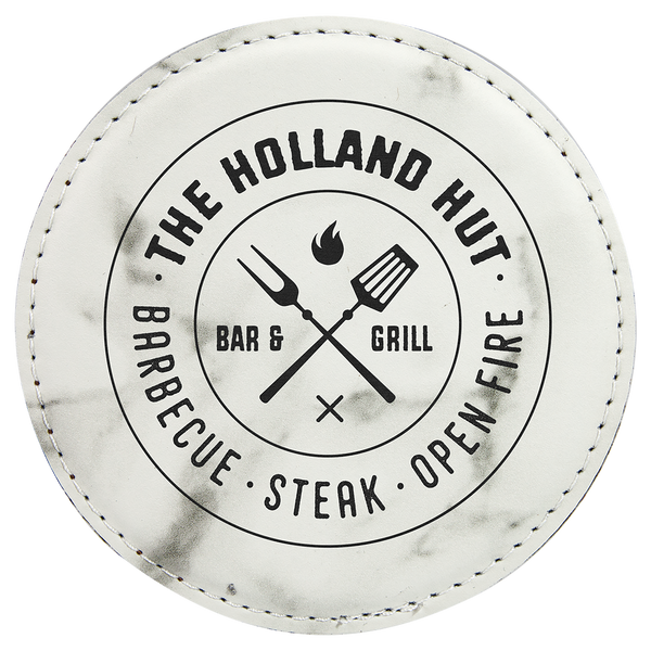 Marble Round Coaster - Laser Engraved Drinkware