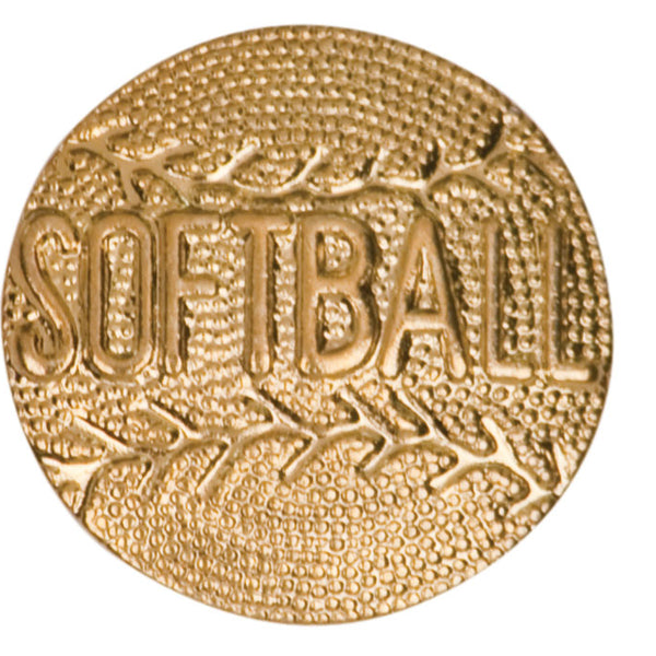 Softball Lapel Pin - Custom Laser Engraved