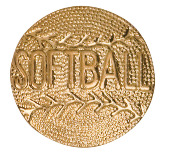 Softball Lapel Pin - Custom Laser Engraved