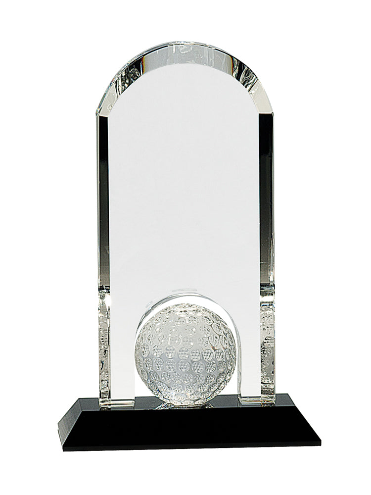 Crystal Dome Golf Ball Insert Black Base - Custom Laser Engraved