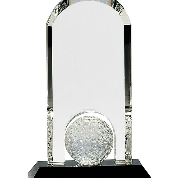 Crystal Dome Golf Ball Insert Black Base - Custom Laser Engraved