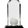 Crystal Dome Golf Ball Insert Black Base - Custom Laser Engraved