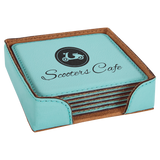 Square 6 Coaster Set - Laser Engraved Drinkware