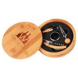 Round 4 Piece Wine Tool Set - Laser Engraved Drinkware