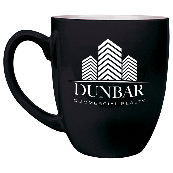 16 Oz Ceramic Bistro Mug - Laser Engraved Ceramic