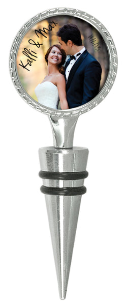 2 Sided Wine Stopper 1 Half Insert - Laser Engraved Drinkware