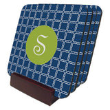 Mahogany Slotted Coaster Holder (Coasters Sold Separately) - Laser Engraved Drinkware