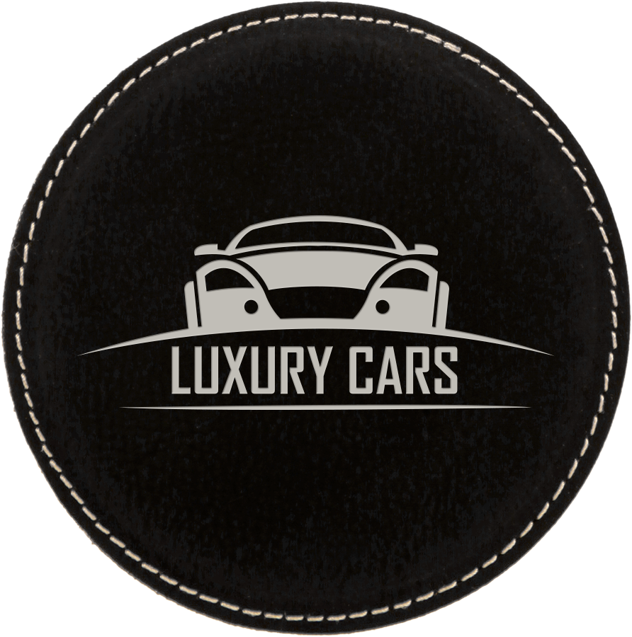 Round Leatherette Coaster (Single) - Laser Engraved Drinkware