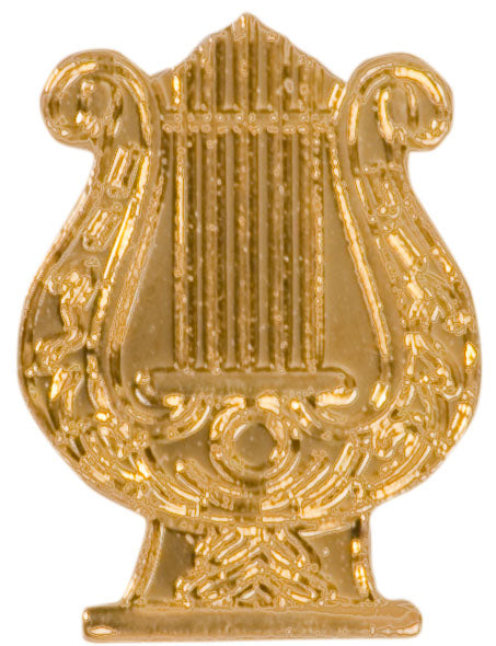 Music Lyre Lapel Pin - Custom Laser Engraved