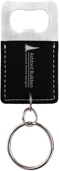 Rectangle Bottle Opener Keychain - Laser Engraved Drinkware