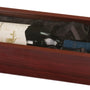 Rosewood Finish Wine Box Clear Acrylic Lid & Lining - Laser Engraved Drinkware