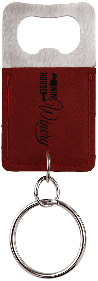 Rectangle Bottle Opener Keychain - Laser Engraved Drinkware