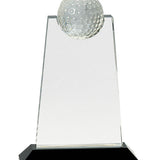 Crystal Tablet Golf Ball Insert Black Base - Custom Laser Engraved