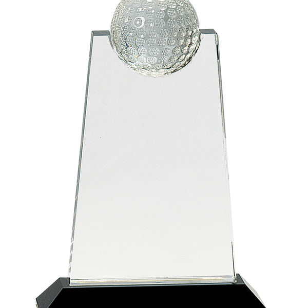 Crystal Tablet Golf Ball Insert Black Base - Custom Laser Engraved