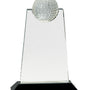 Crystal Tablet Golf Ball Insert Black Base - Custom Laser Engraved