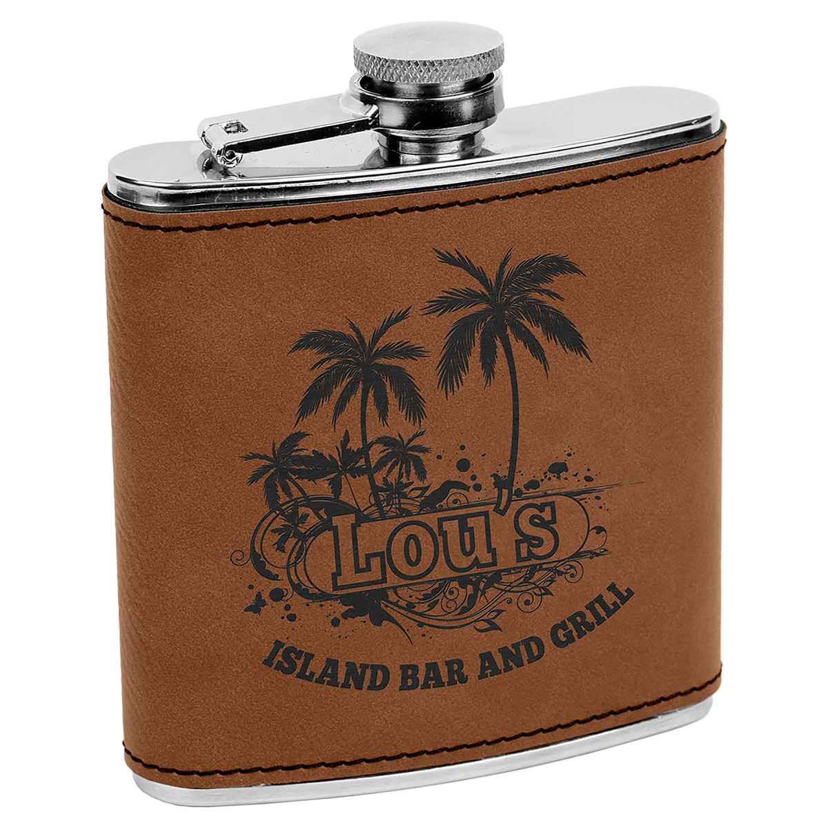 6 Oz Flask - Laser Engraved Drinkware