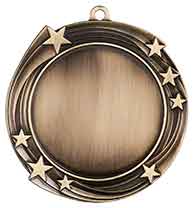 Swirling Star Insert Holder Medal - Custom Engraved Award