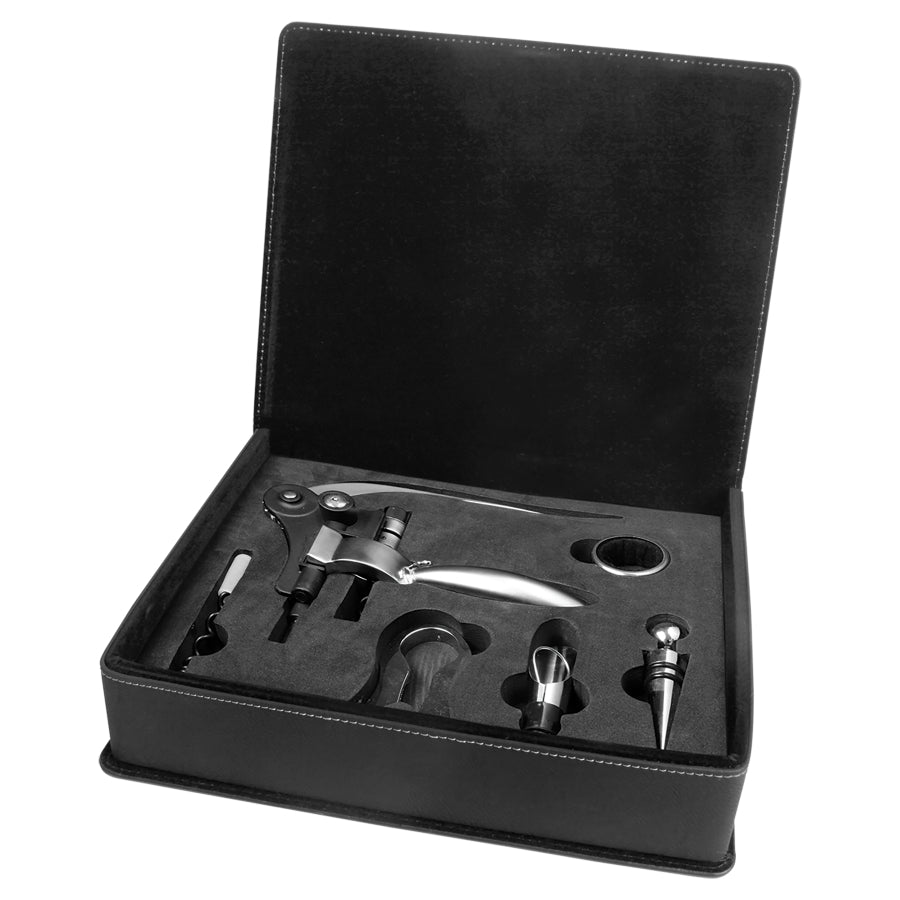 5 Piece Wine Tool Set - Laser Engraved Drinkware