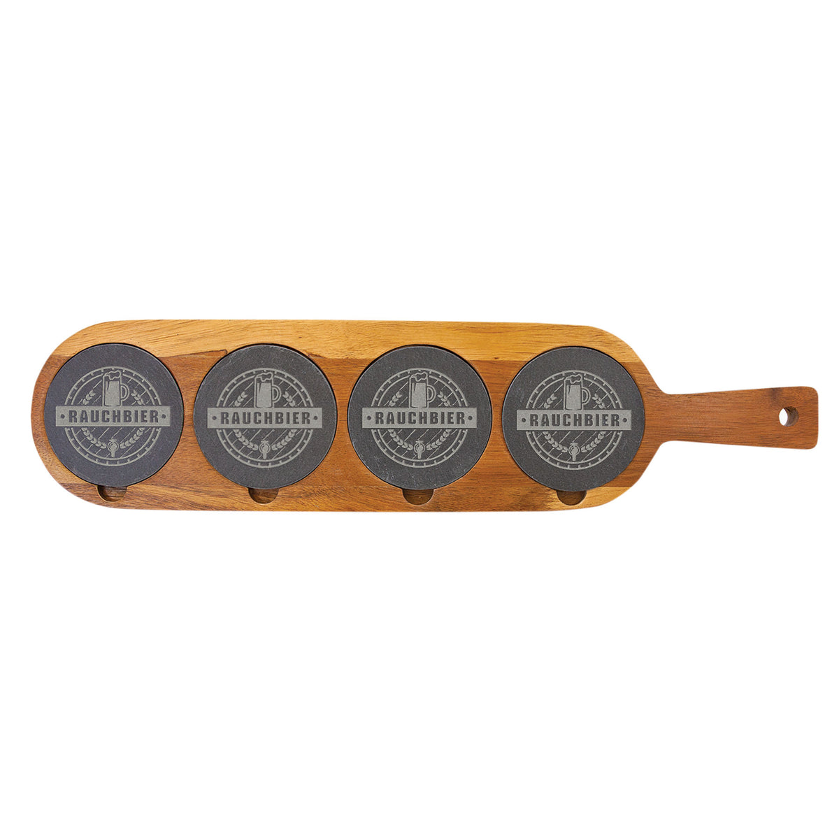 Acacia Wood-Slate Serving Board - Laser Engraved Kitchen