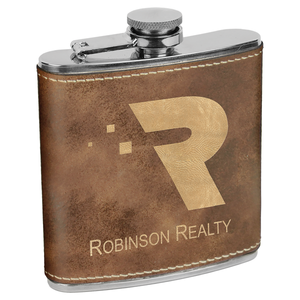 6 Oz Flask - Laser Engraved Drinkware