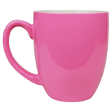 16 Oz Ceramic Bistro Mug - Laser Engraved Ceramic