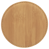 Round Leatherette Coaster (Single) - Laser Engraved Drinkware