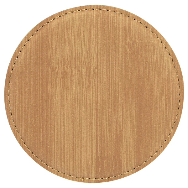Round Leatherette Coaster (Single) - Laser Engraved Drinkware