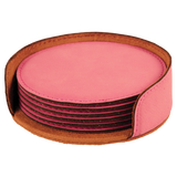 Round 6 Coaster Set - Laser Engraved Drinkware