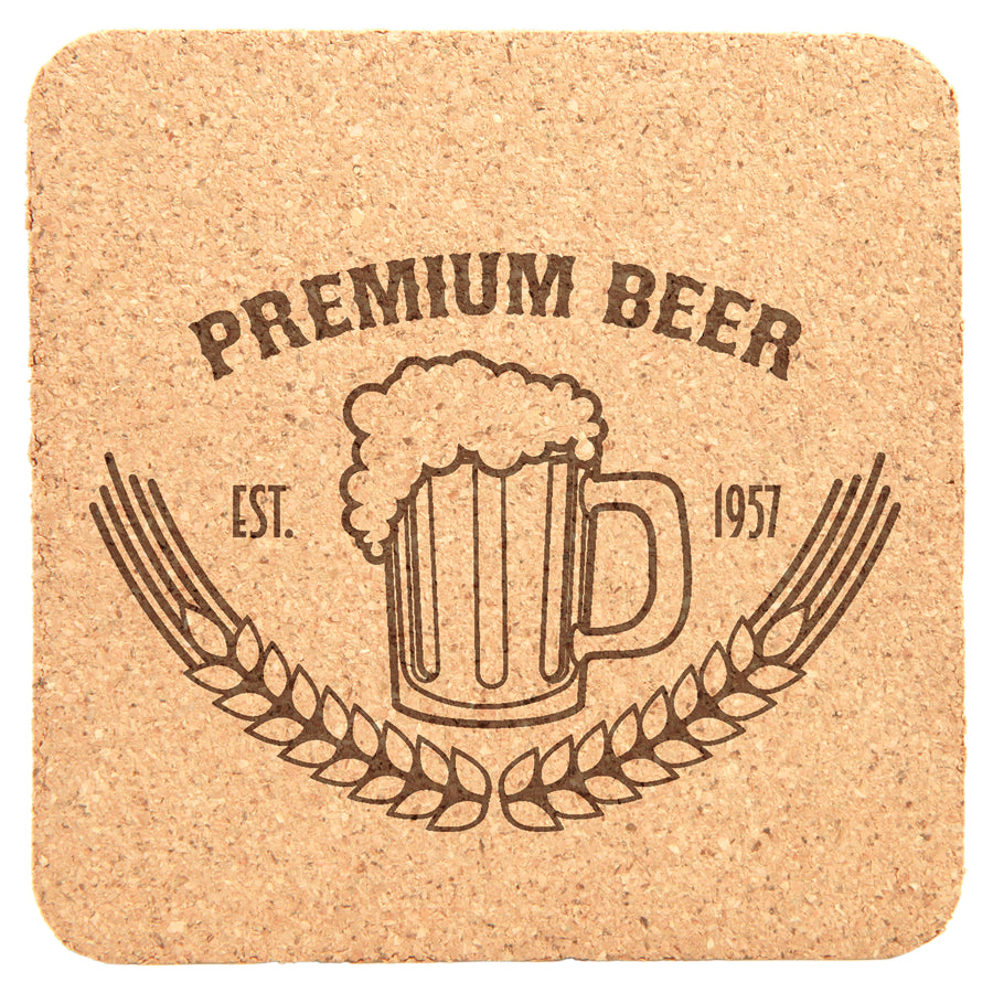 Cork Coaster - Laser Engraved Drinkware
