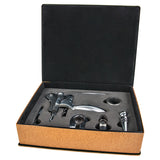 Cork 5 Piece Wine Tool Set - Laser Engraved Drinkware