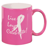 11 Oz Round Ceramic Mug - Laser Engraved Ceramic