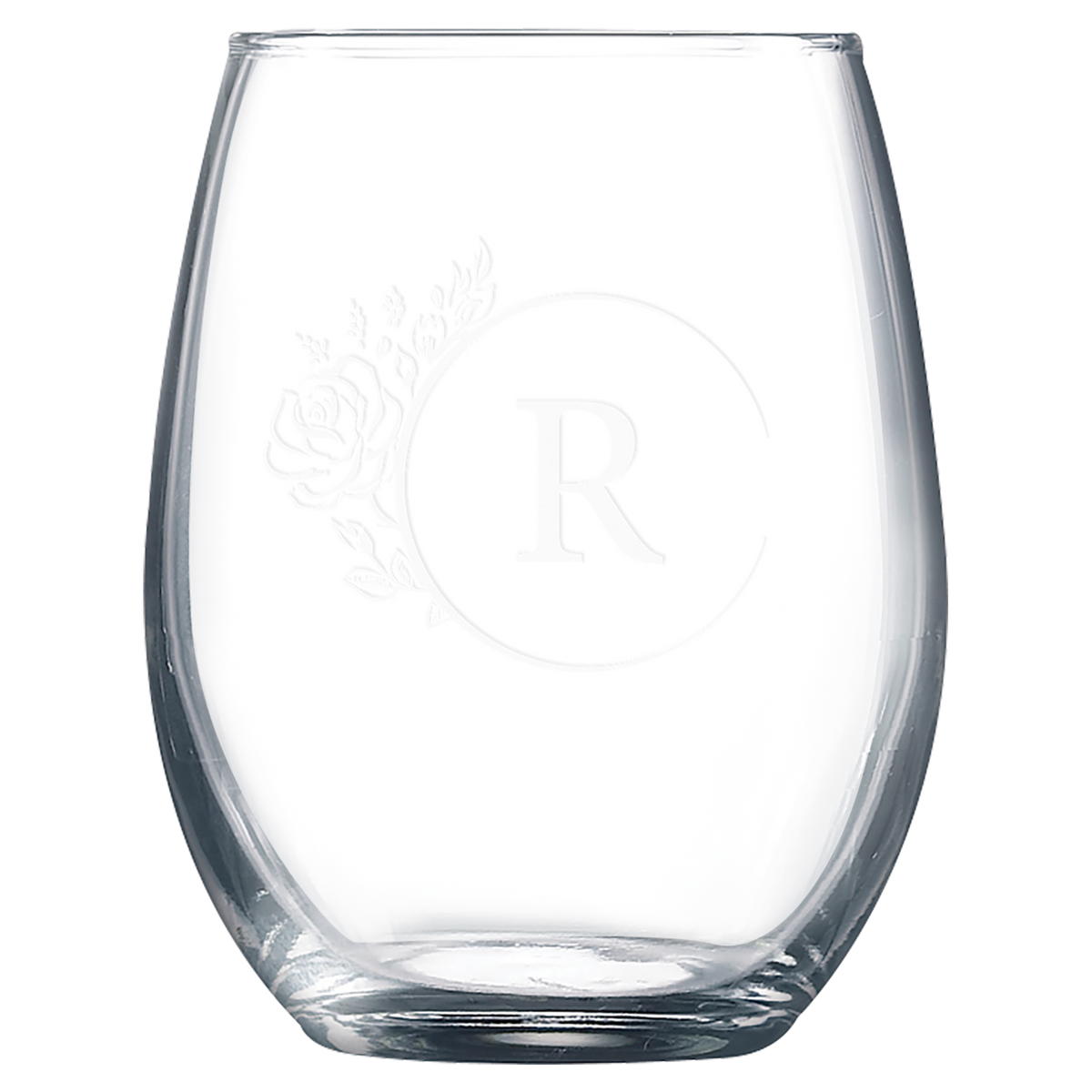 9 Oz Stemless Wine Glass - Laser Engraved Drinkware