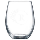 9 Oz Stemless Wine Glass - Laser Engraved Drinkware